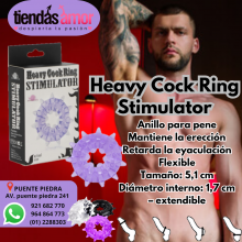 Heavy Cock Ring Stimulator Anillo Dale más placer a tu pareja.